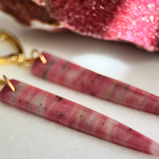 Pink Rhodonite Dagger - Angela Arno Jewelry