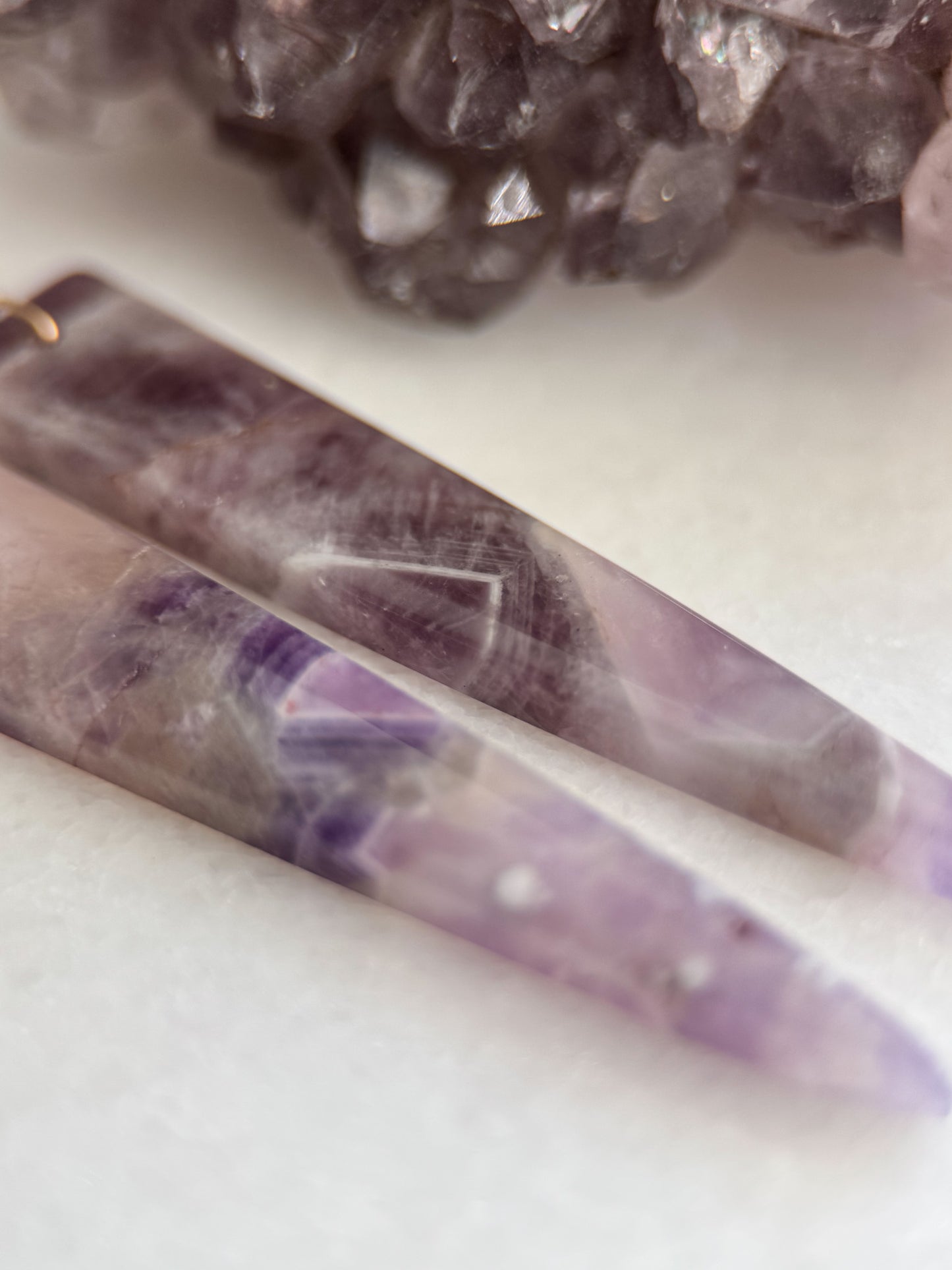 Chevron Amethyst Dagger - Angela Arno Jewelry