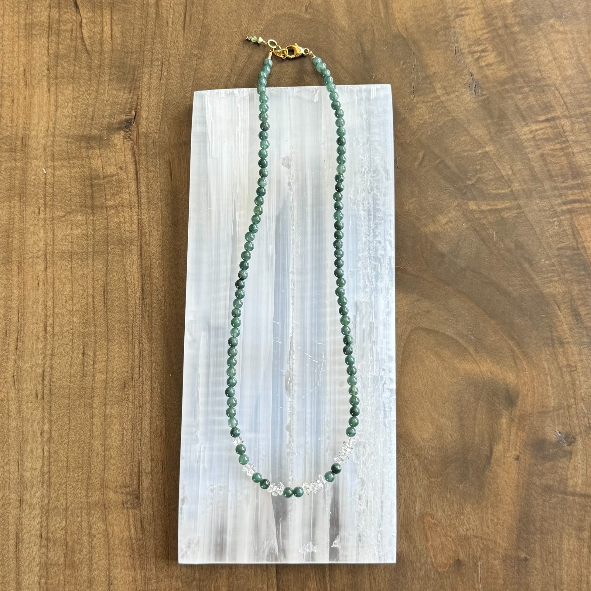Guatemalan Jade + Herkimer Diamonds - Angela Arno Jewelry