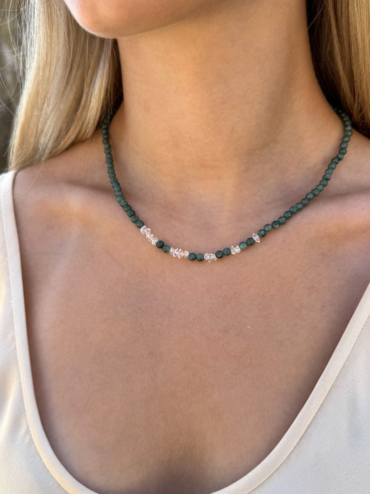 Guatemalan Jade + Herkimer Diamonds - Angela Arno Jewelry