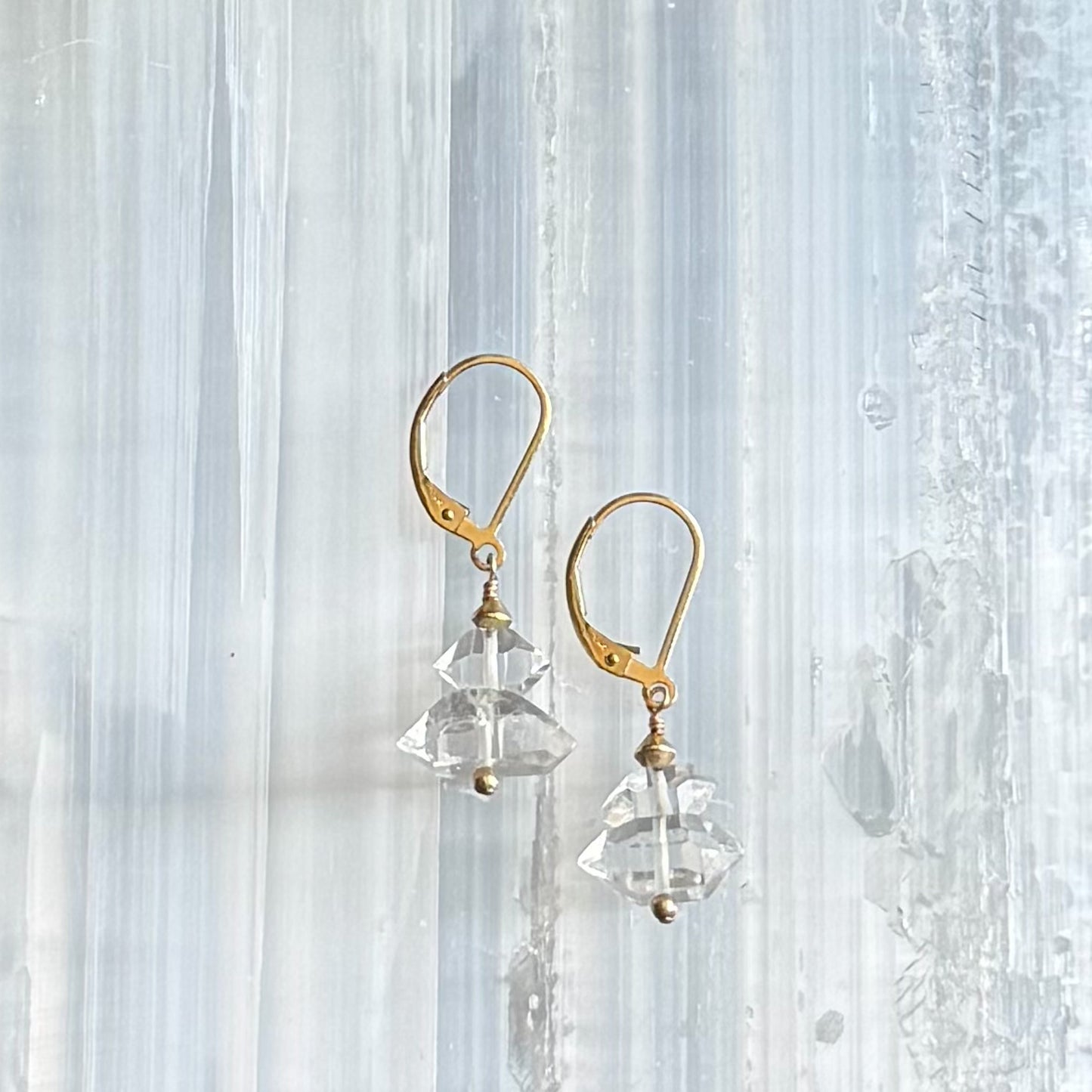 Herkimer Diamond Lever Back - Angela Arno Jewelry