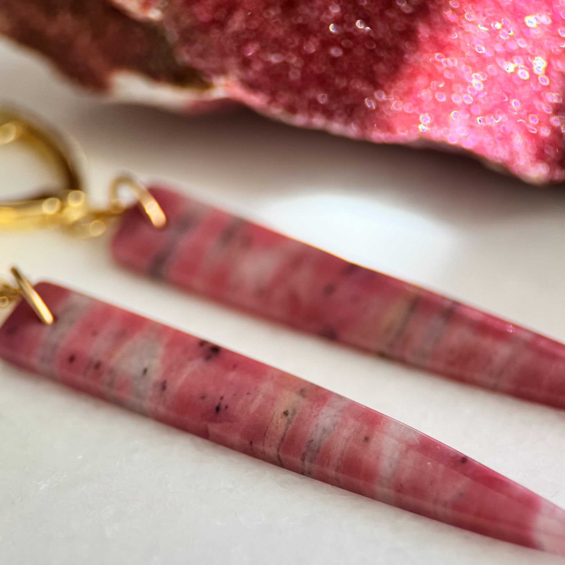 Pink Rhodonite Dagger - Angela Arno Jewelry