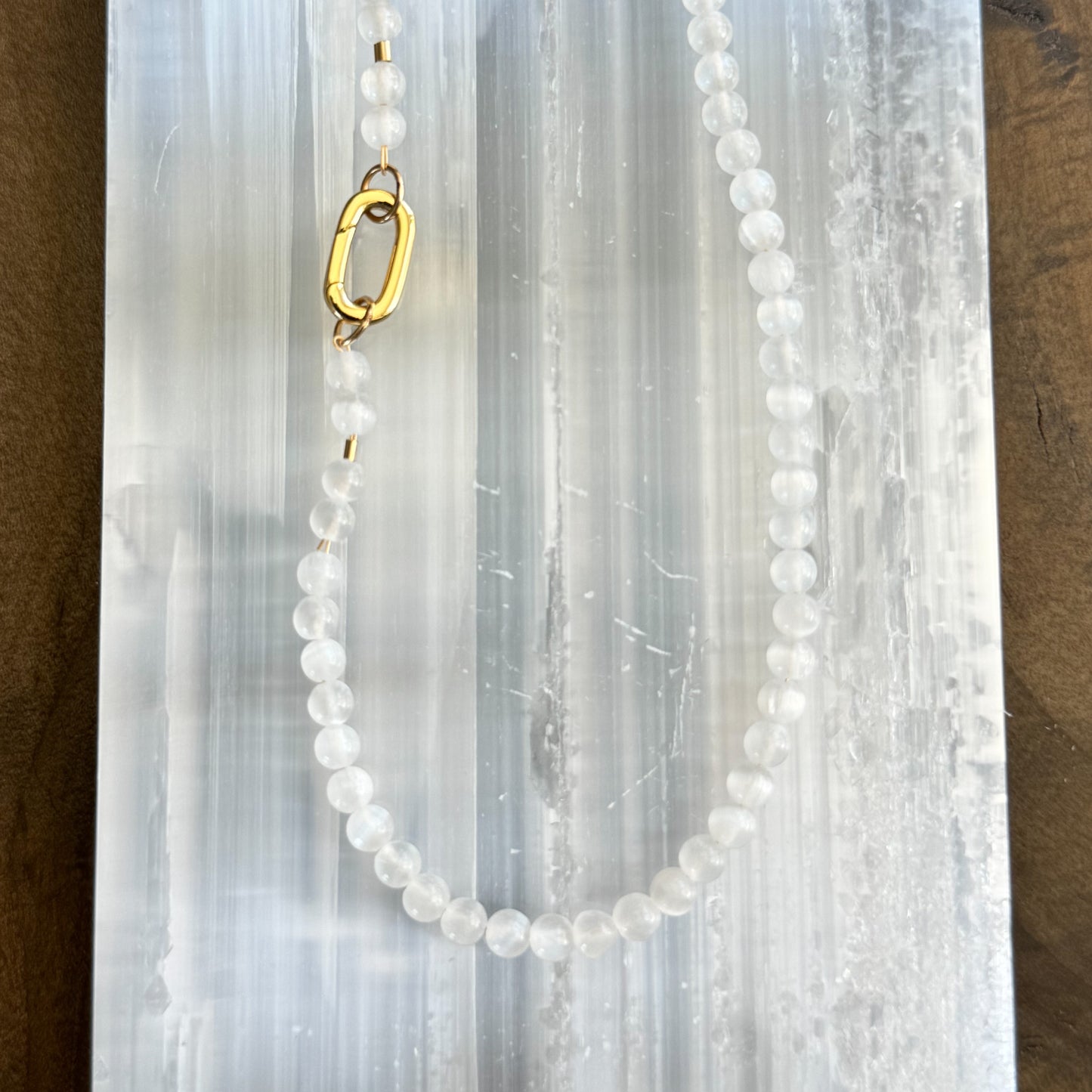 Selenite Carabiner - Angela Arno Jewelry