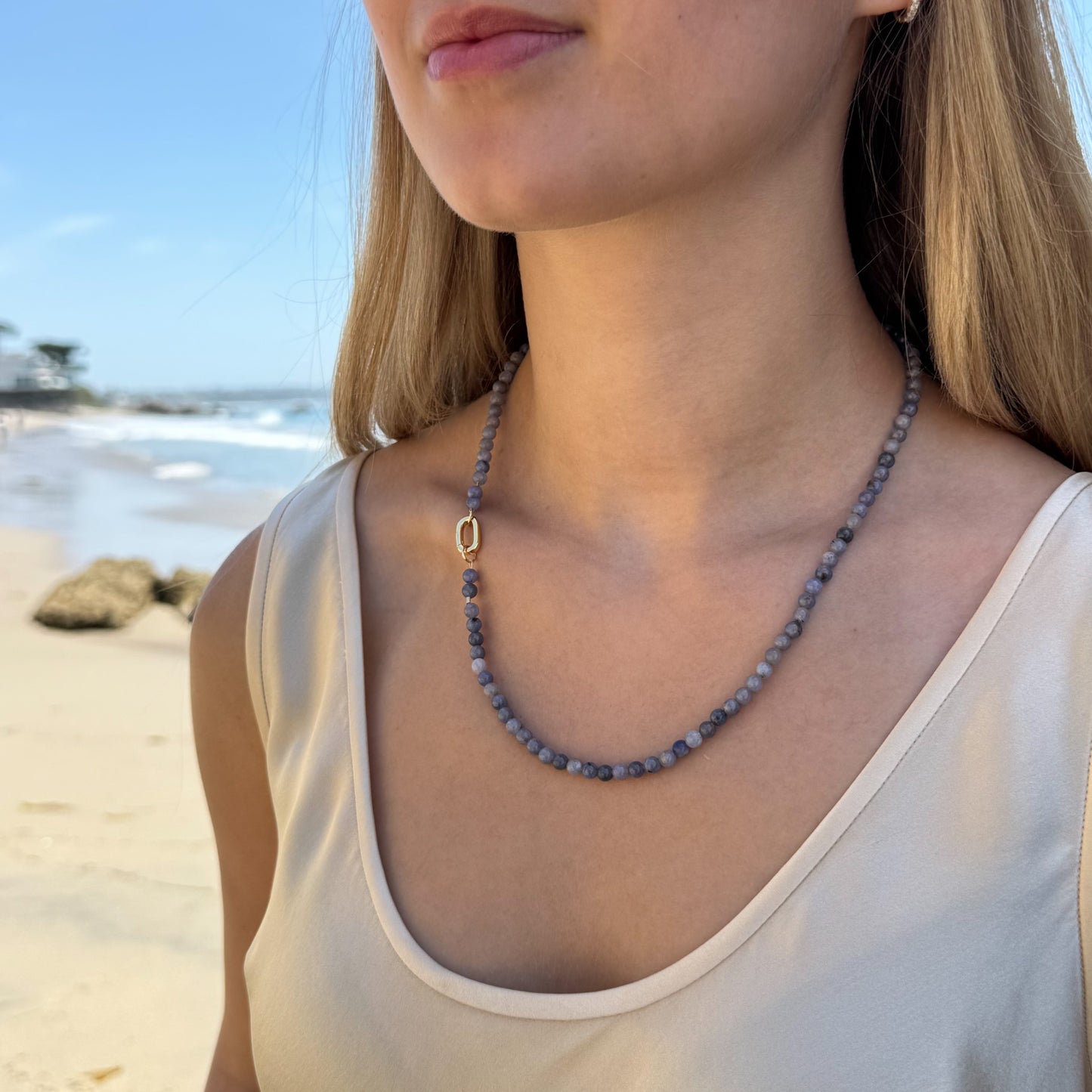 Tanzanite Carabiner - Angela Arno Jewelry