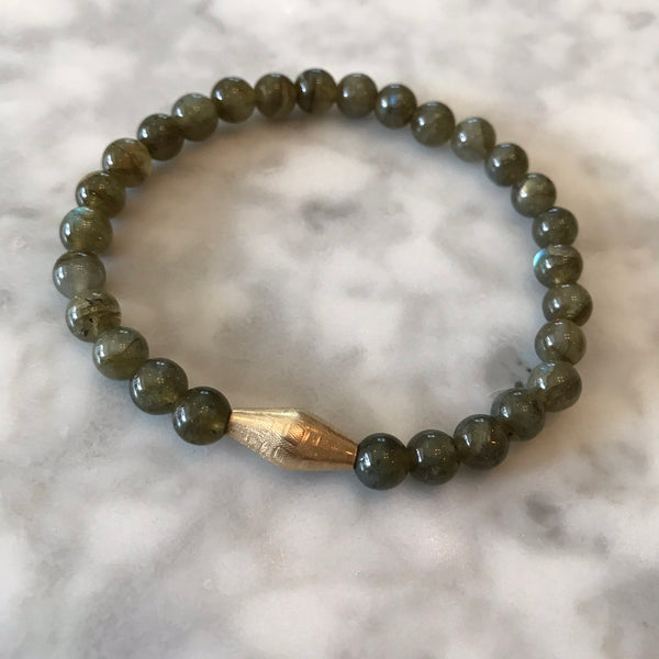 Protection - Khaki Labradorite Bracelet - Angela Arno Jewelry