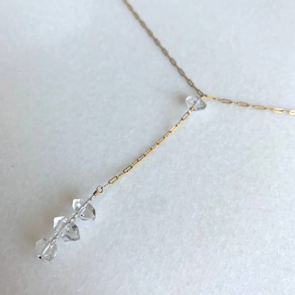 Sia - Herkimer Diamond Y Necklace - Angela Arno Jewelry