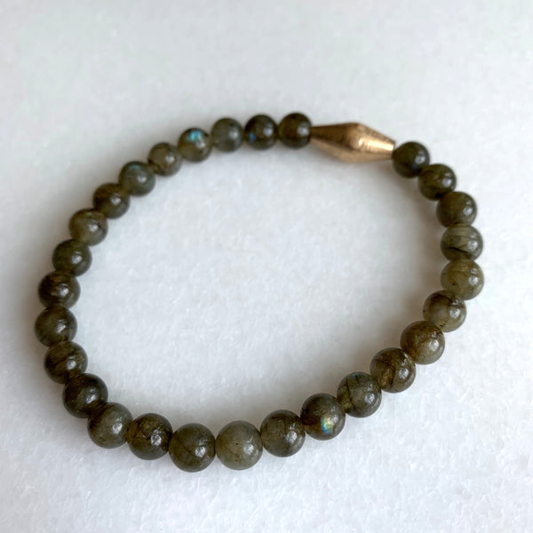 Protection - Khaki Labradorite Bracelet - Angela Arno Jewelry