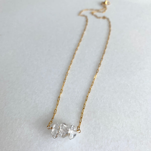The Triple Herkimer Diamond Necklace - Angela Arno Jewelry